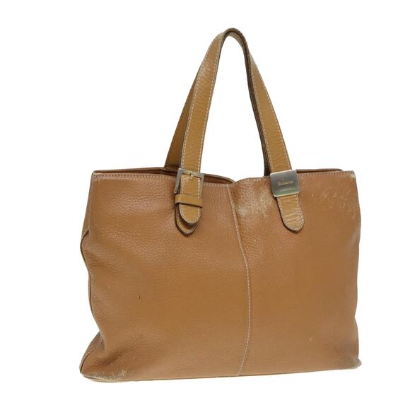Burberry Hand Bag Leather Brown Silver - Picture 1 of 16